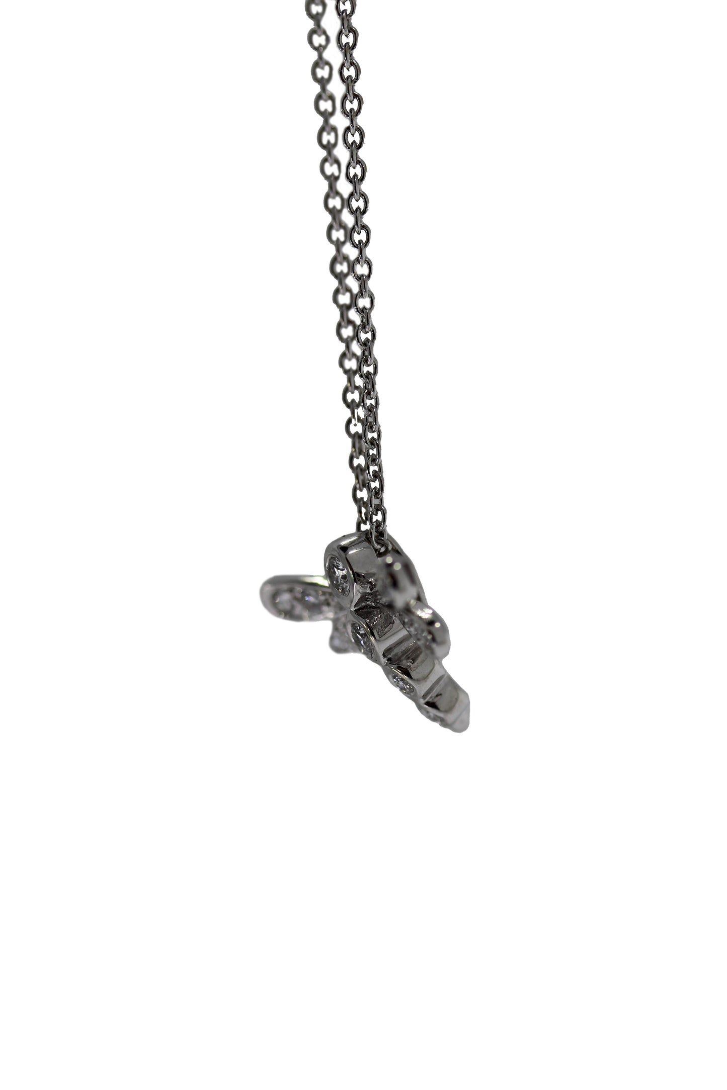 Weißgold Kette und Anhänger Libelle