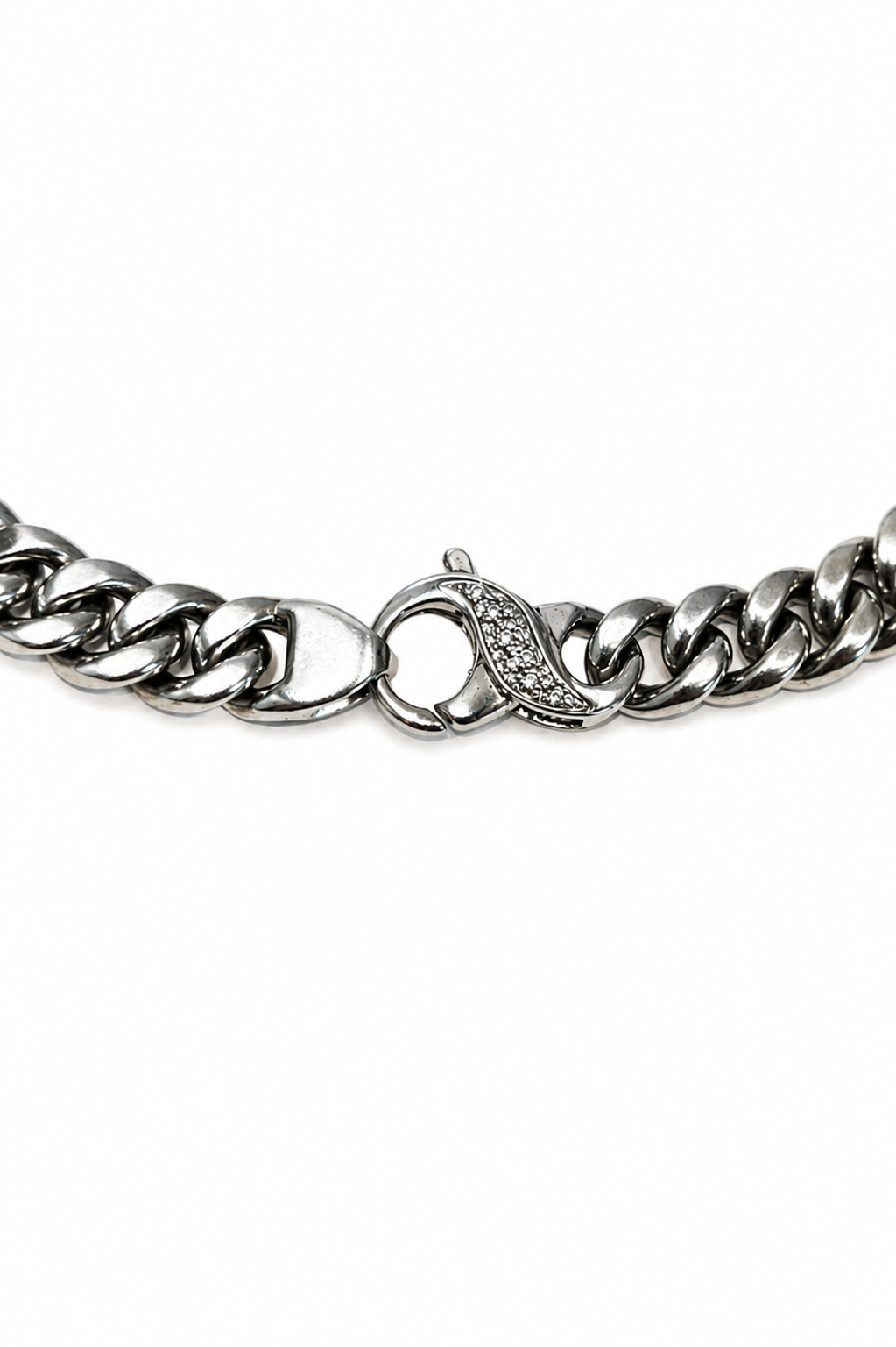 Panzerarmband aus 750/- Weißgold mit Brillanten, 54 Gramm