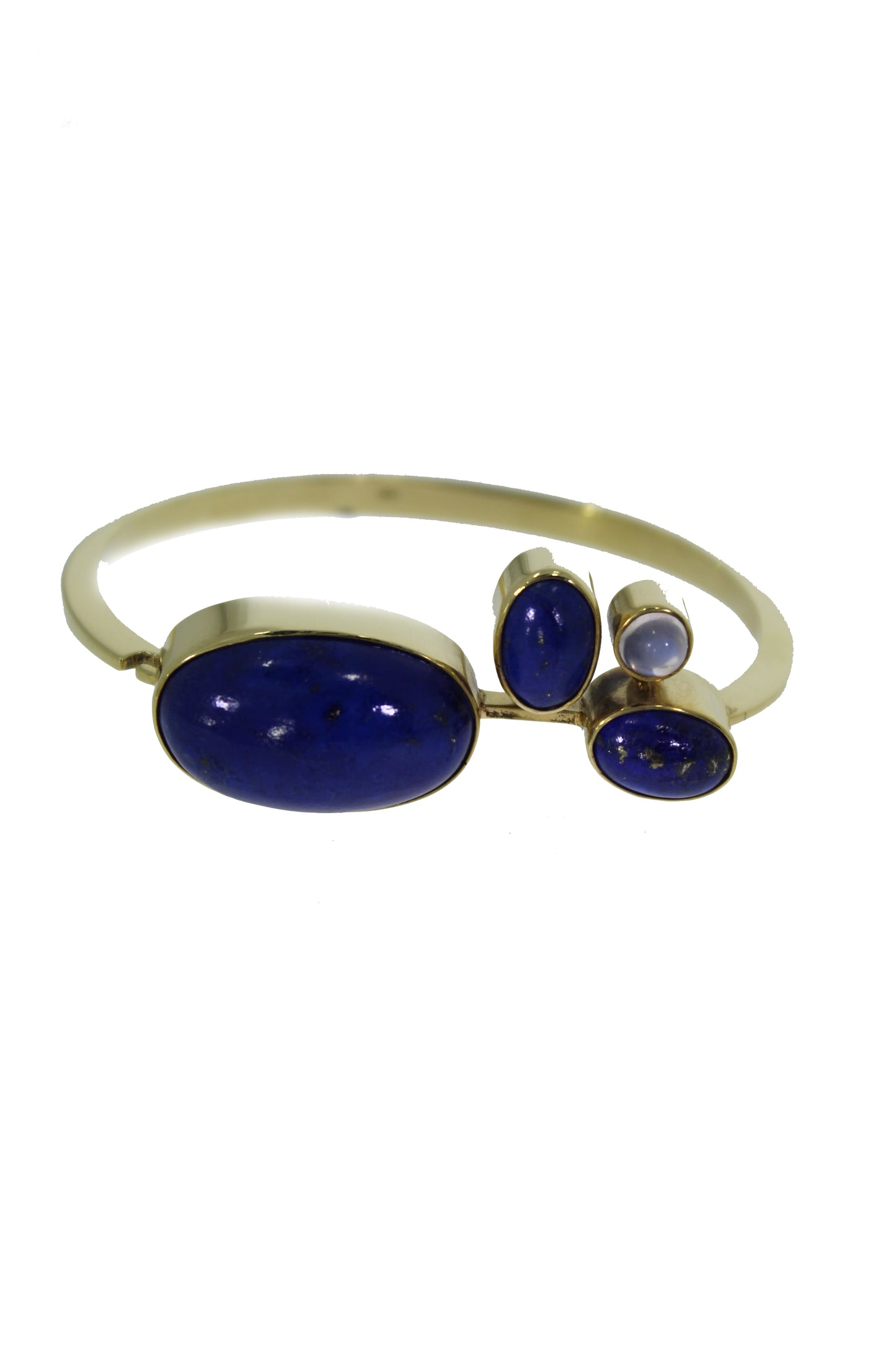 Lapislazuli- Mondstein Gold Armreif