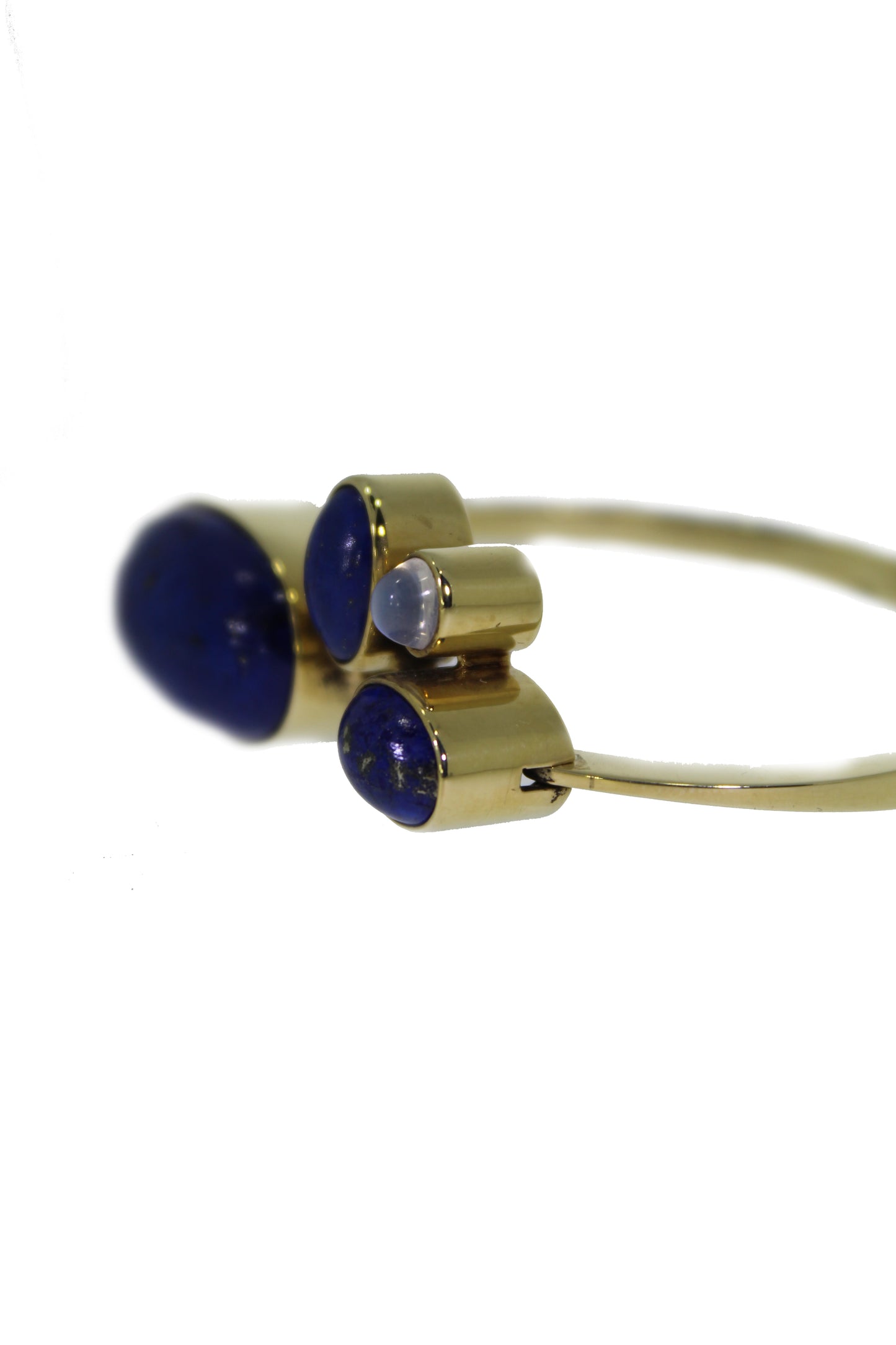 Lapislazuli- Mondstein Gold Armreif