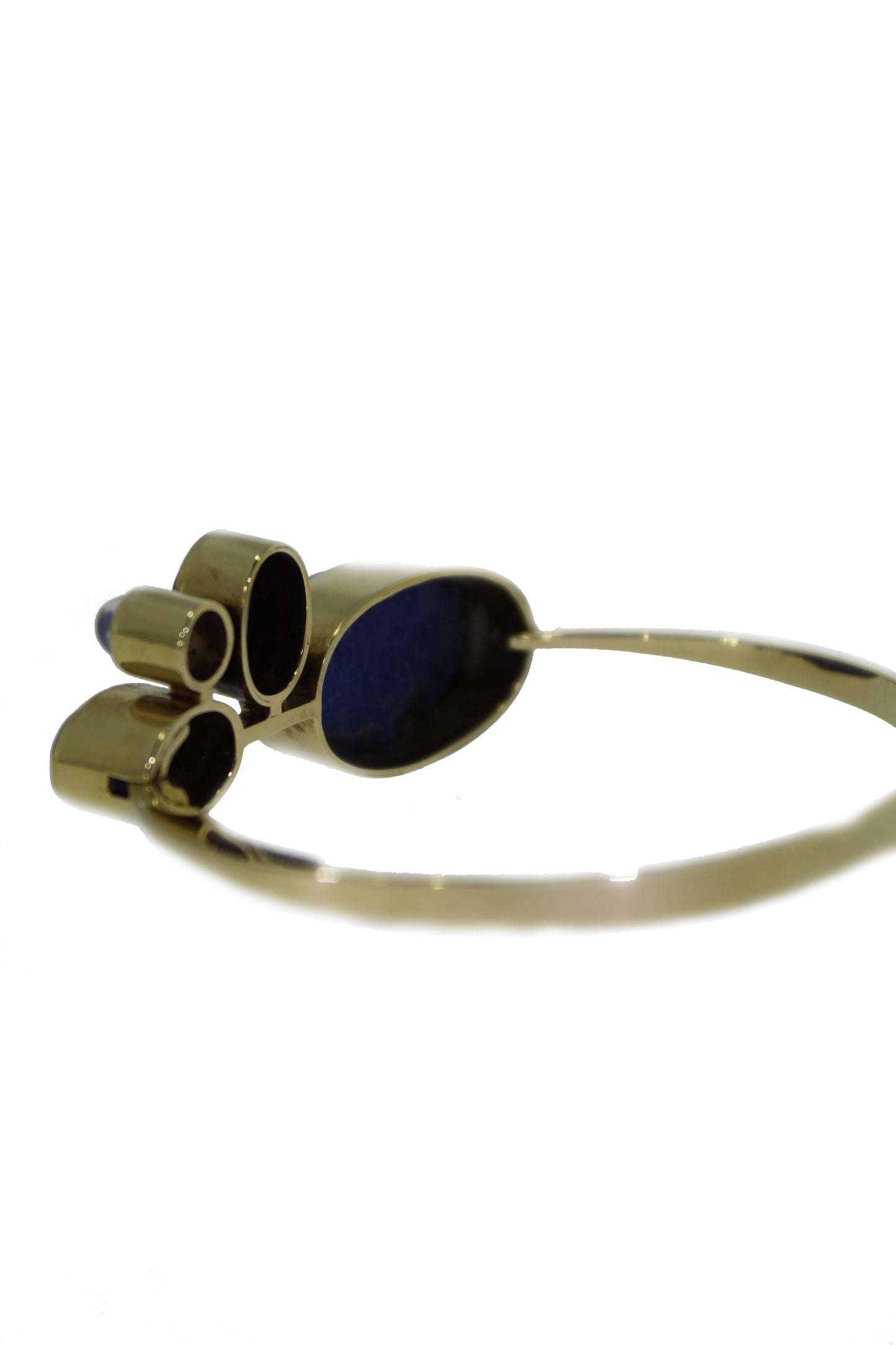 Lapislazuli- Mondstein Gold Armreif
