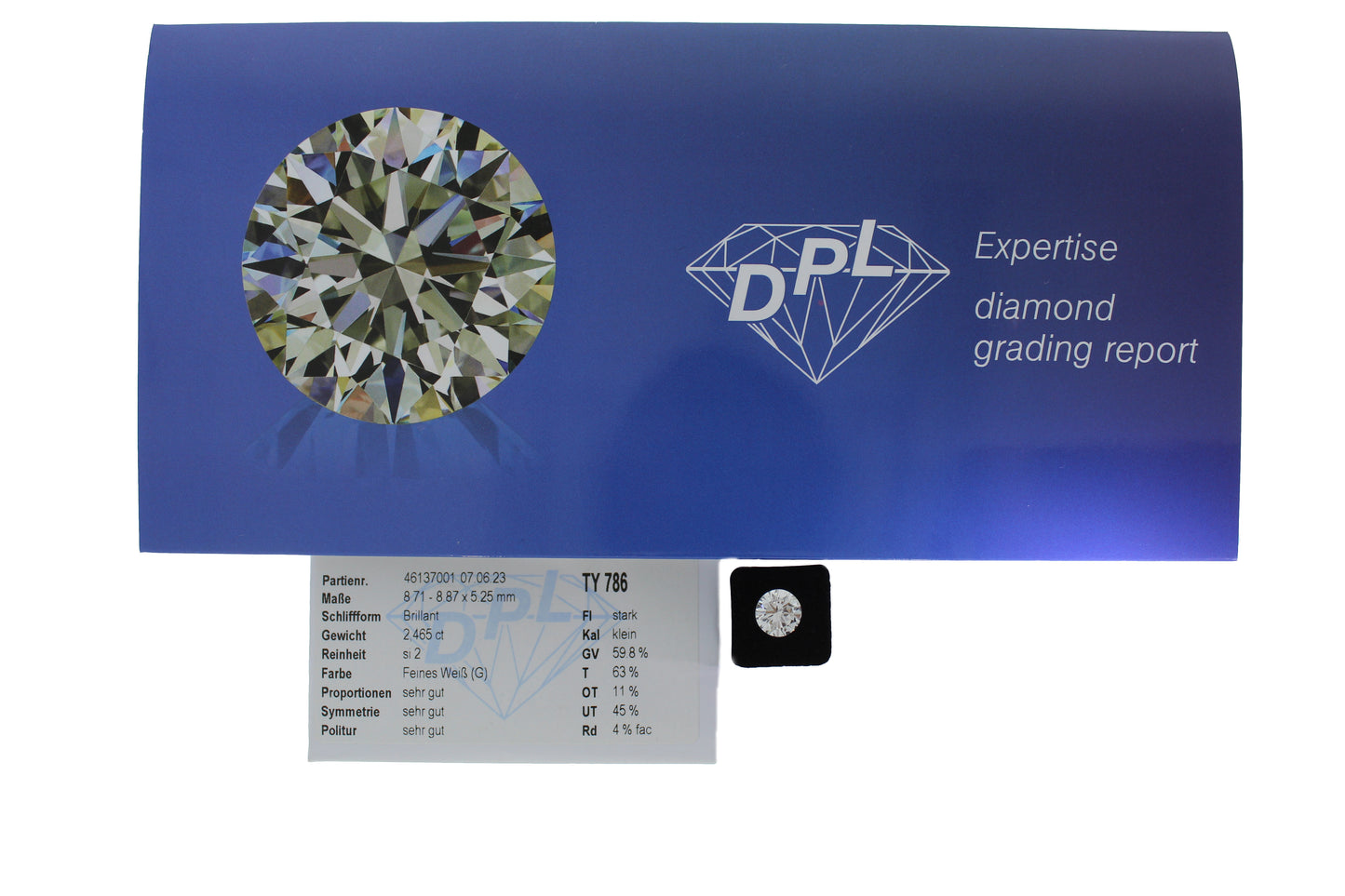 Loser natürlicher Brillant 2,46ct.