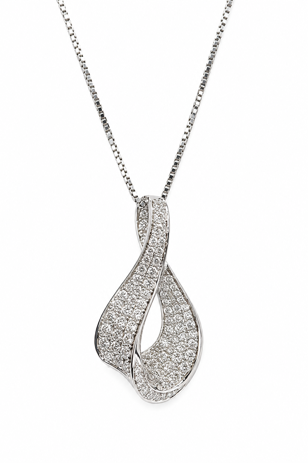 V4777-2bKettemitBrillantanhaengeraus585Weissgold96Brillanten
