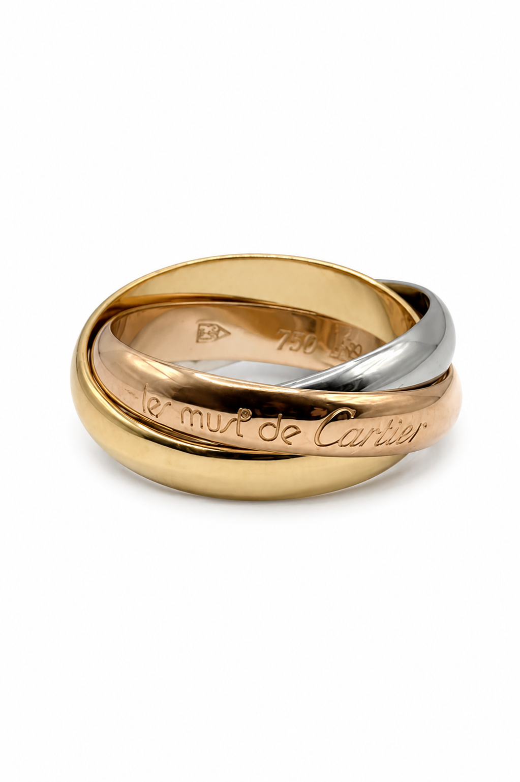 V4897bCartierTrinityRingaus750TricolorGold