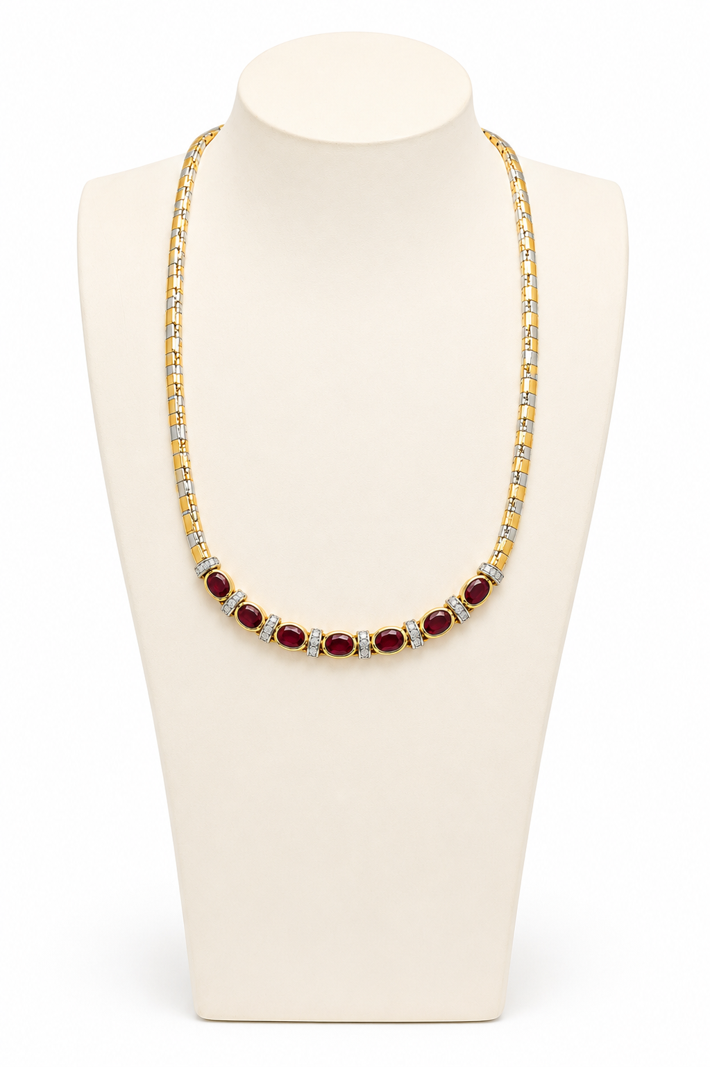 ADIB2291a_Rubin_Collier_aus_750_Gold_Bicolor_mit_Rubinen_und_Brillanten