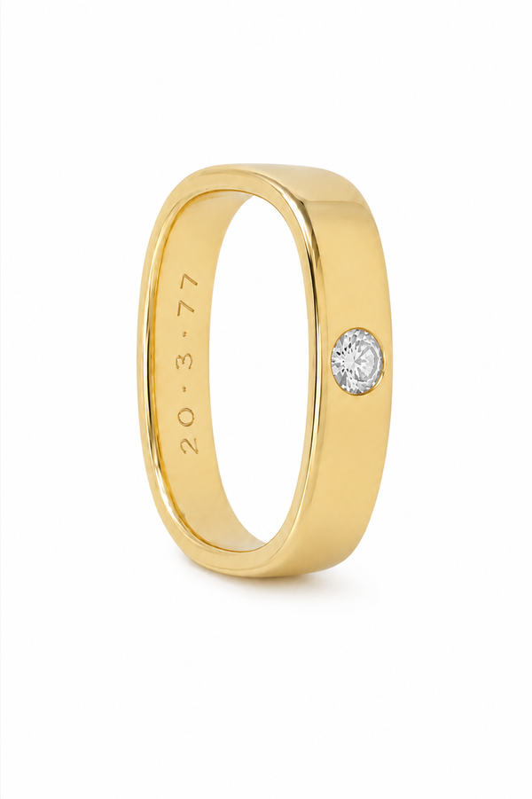 Brillantring in 585/- Gelbgold mit 0,06 ct. Brillant