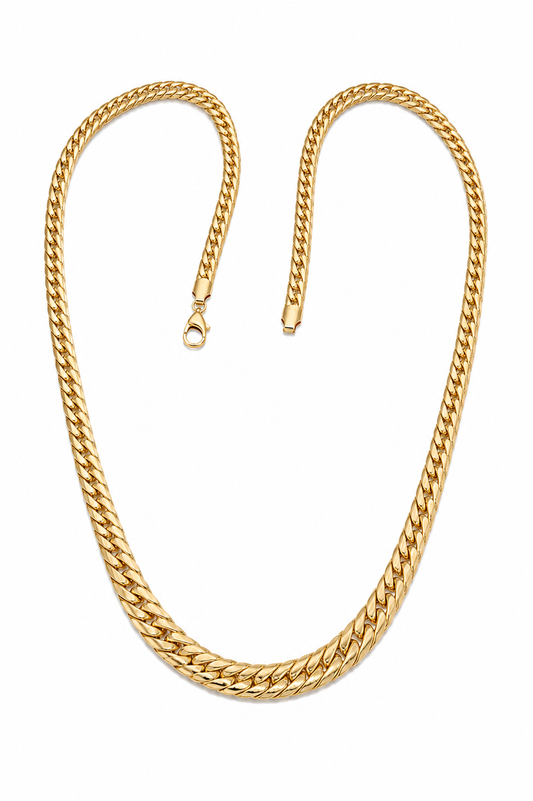 Collier im klassischen Panzermuster aus 333 Gelbgold