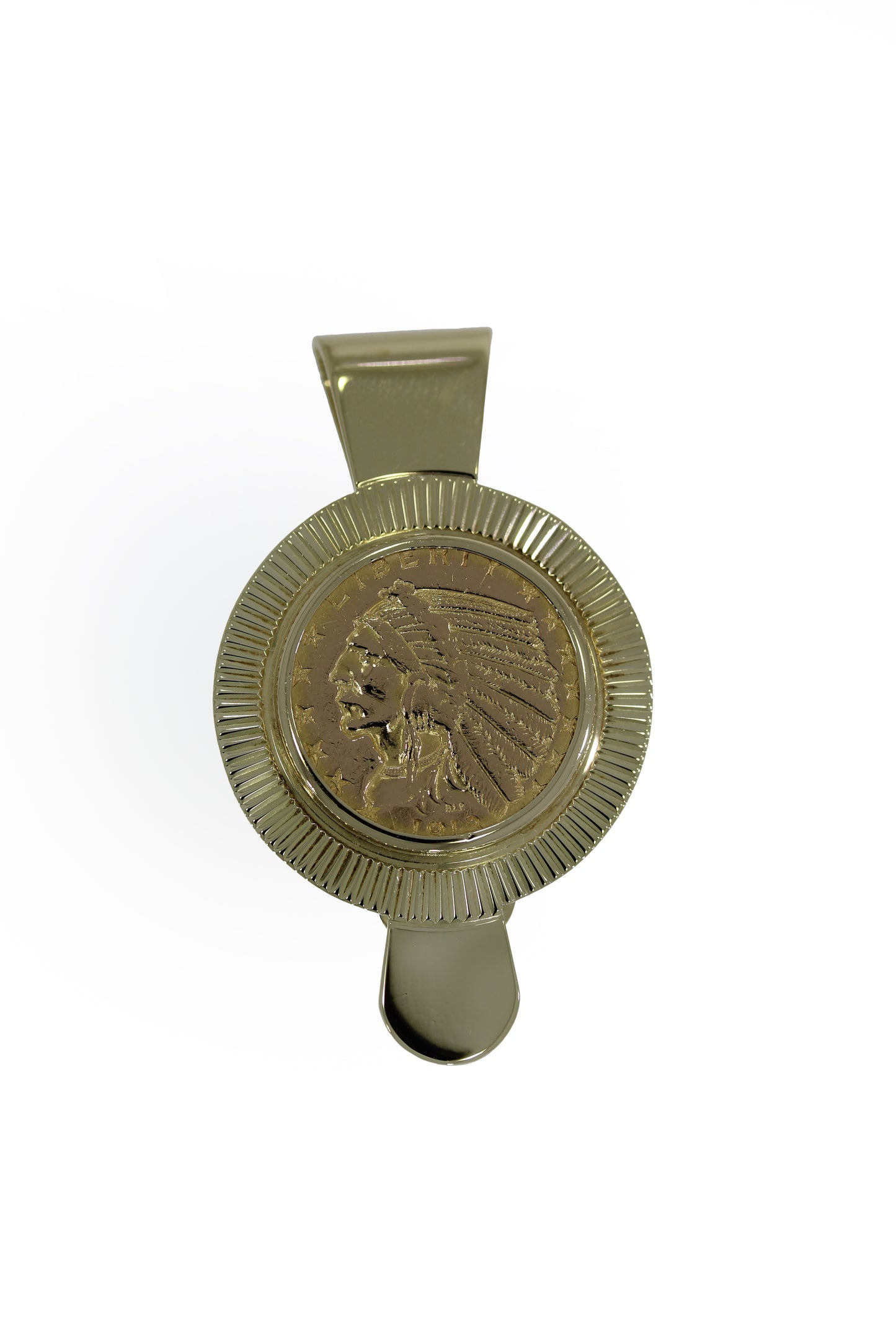 Goldmünze in Geldscheinklammer von Tiffany
