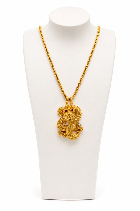 V4425-10aChinesischerDracheAnhaenger916Gelbgold