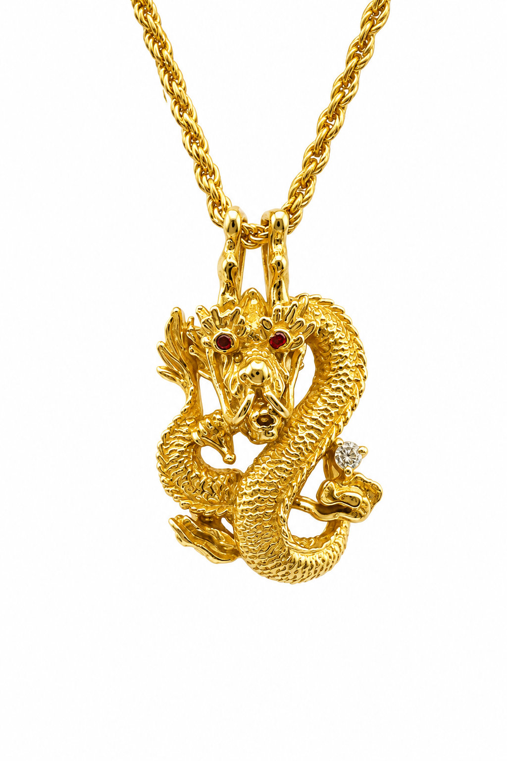V4425-10bChinesischerDracheAnhaenger916Gelbgold