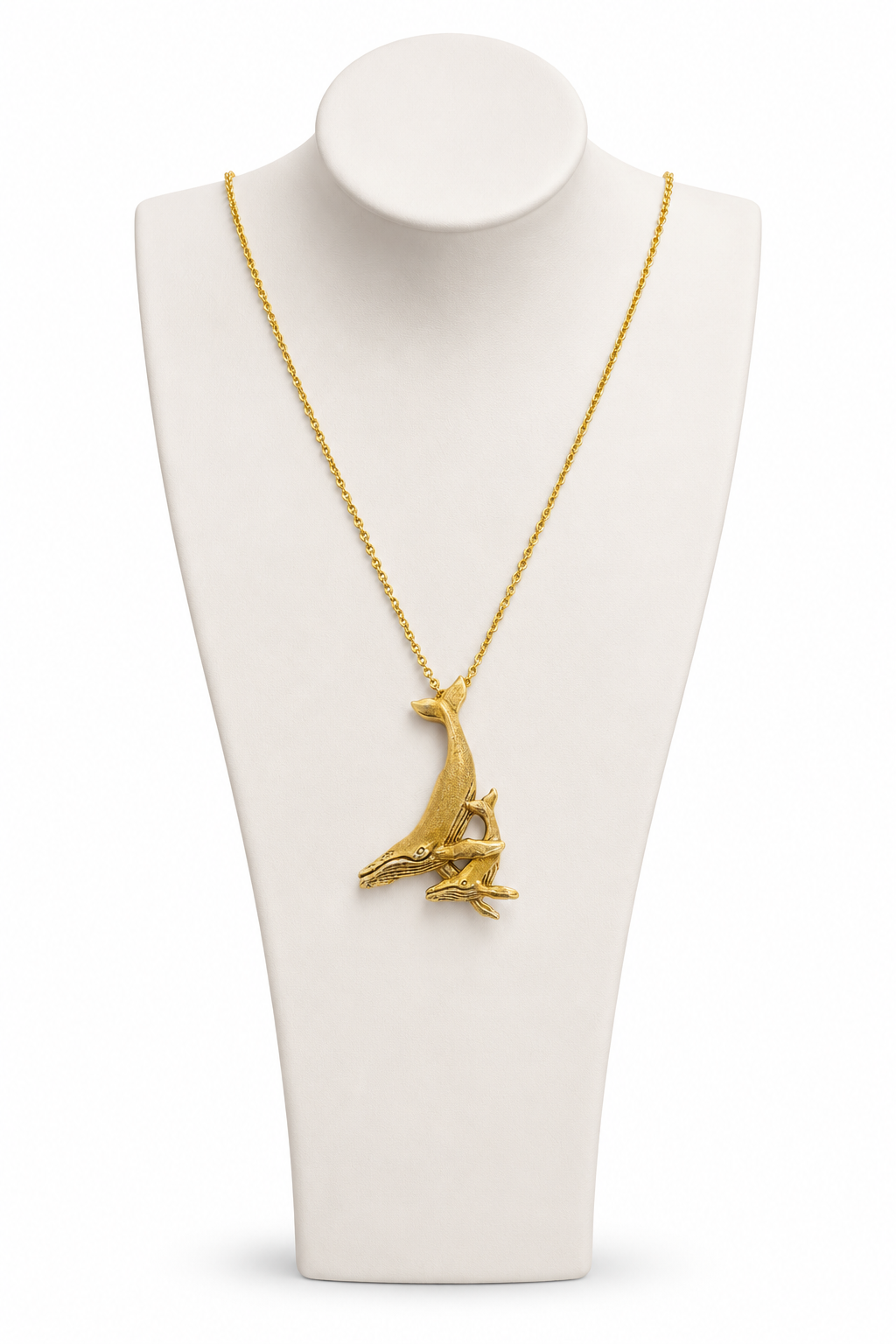 Kette mit Walfamilie aus 585/- Gelbgold