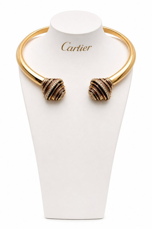 Cartier Paris Nouvelle Vague Emancipated Collier aus 750/- Roségold mit Diamanten & Edelsteinen