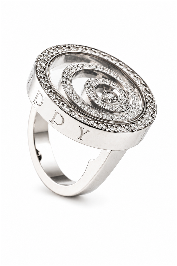 Chopard Happy Spirit Ring aus 750 Weißgold mit Brillanten