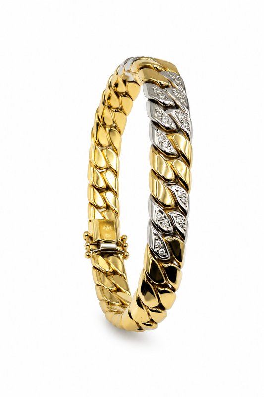 V4530-GbArmbandaus585Gelbgoldmit28Diamanten