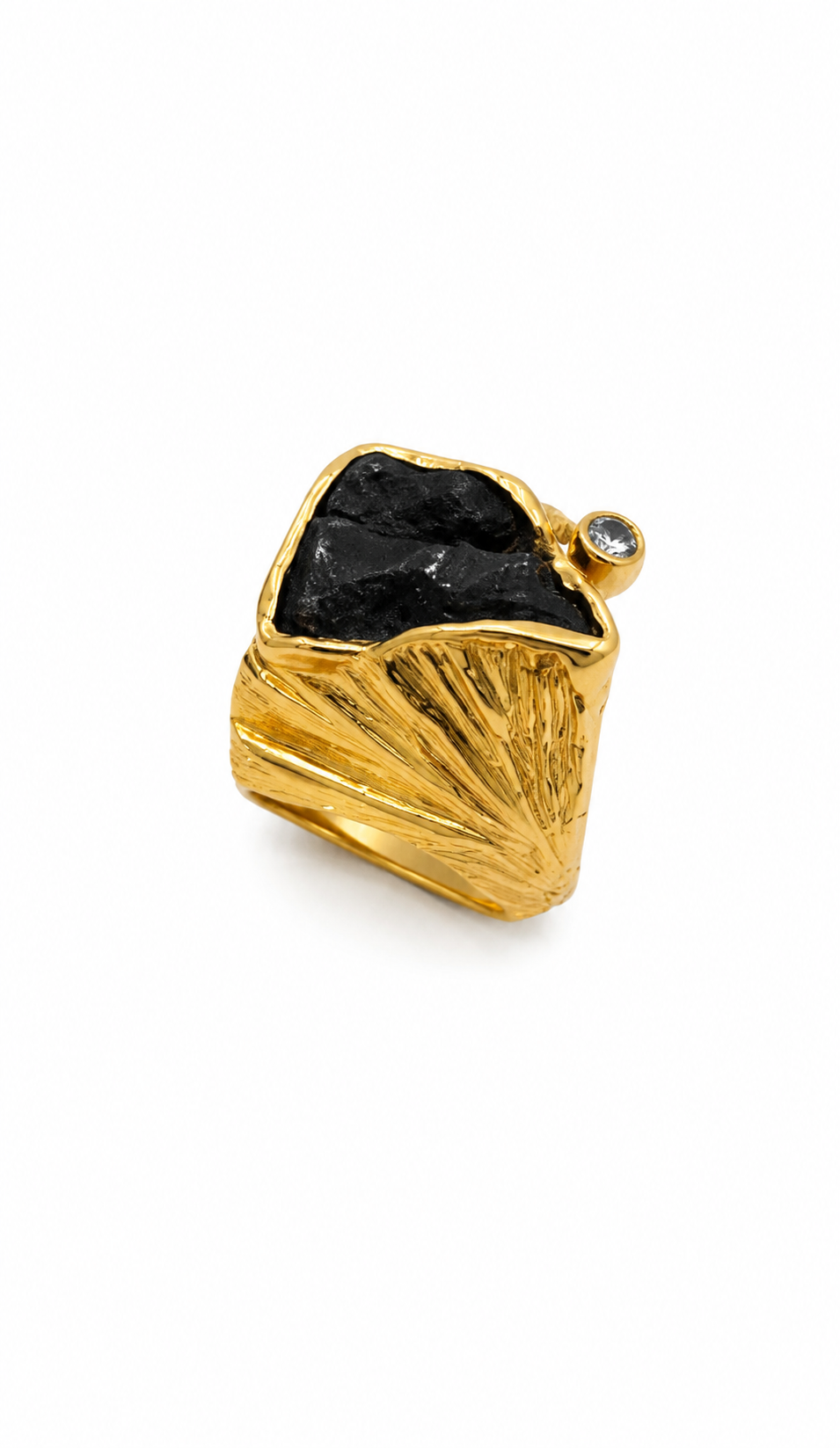 V4822-2dRingHandarbeitmitMeteoritundBrillantinGelbgold