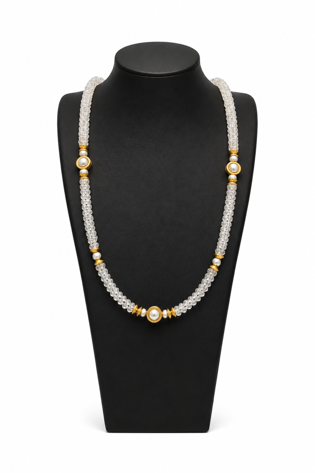 Labradorit Kette in 750/- Gelbgold mit Perlen