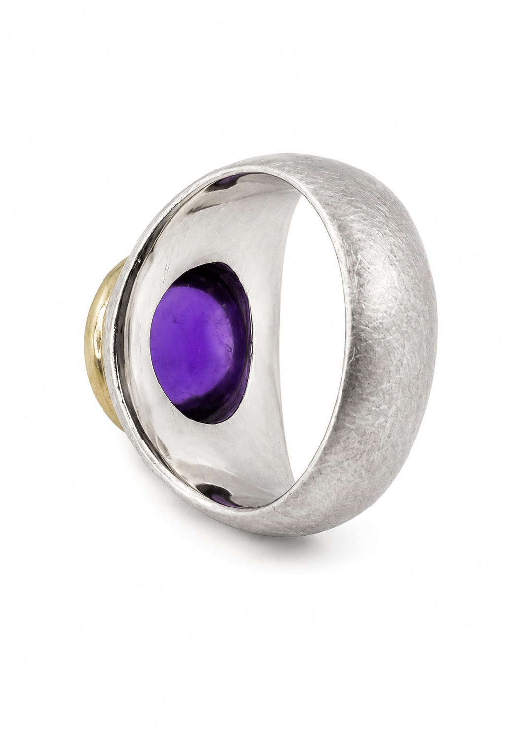 V4859-8cHandgefertigterAmethystringaus925SilberundGelbgold